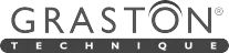 Logo reading ‘Graston Technique’ with clean, modern lettering; the word ‘Technique’ appears below in a rectangular bar for emphasis.