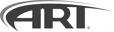 The image shows a bold, stylized “ART” logo with a sweeping curved line above it, giving a sleek and modern appearance.